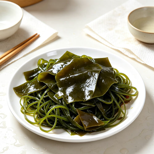 Fresh Green Kelp Seaweed Strips