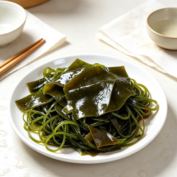 Fresh Green Kelp Seaweed Strips