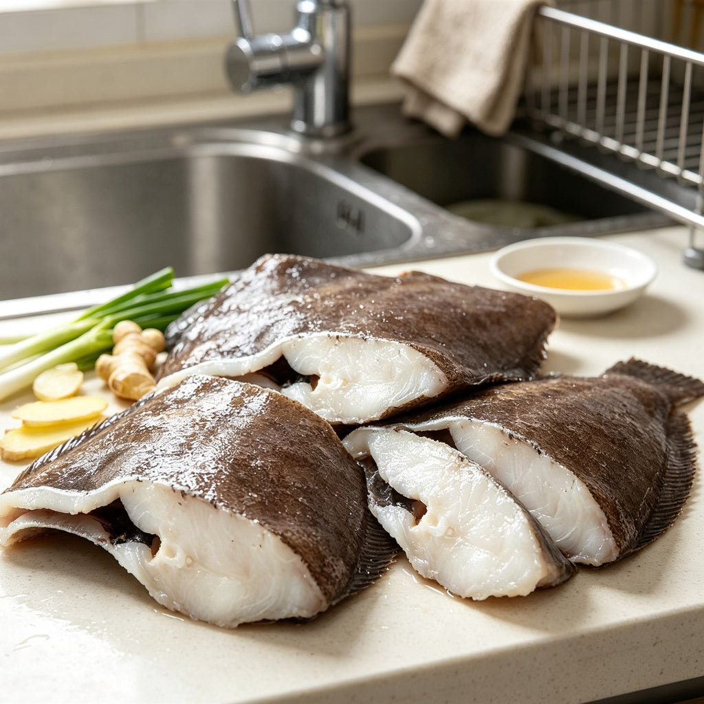 Fresh Halibut Fillets Skin On