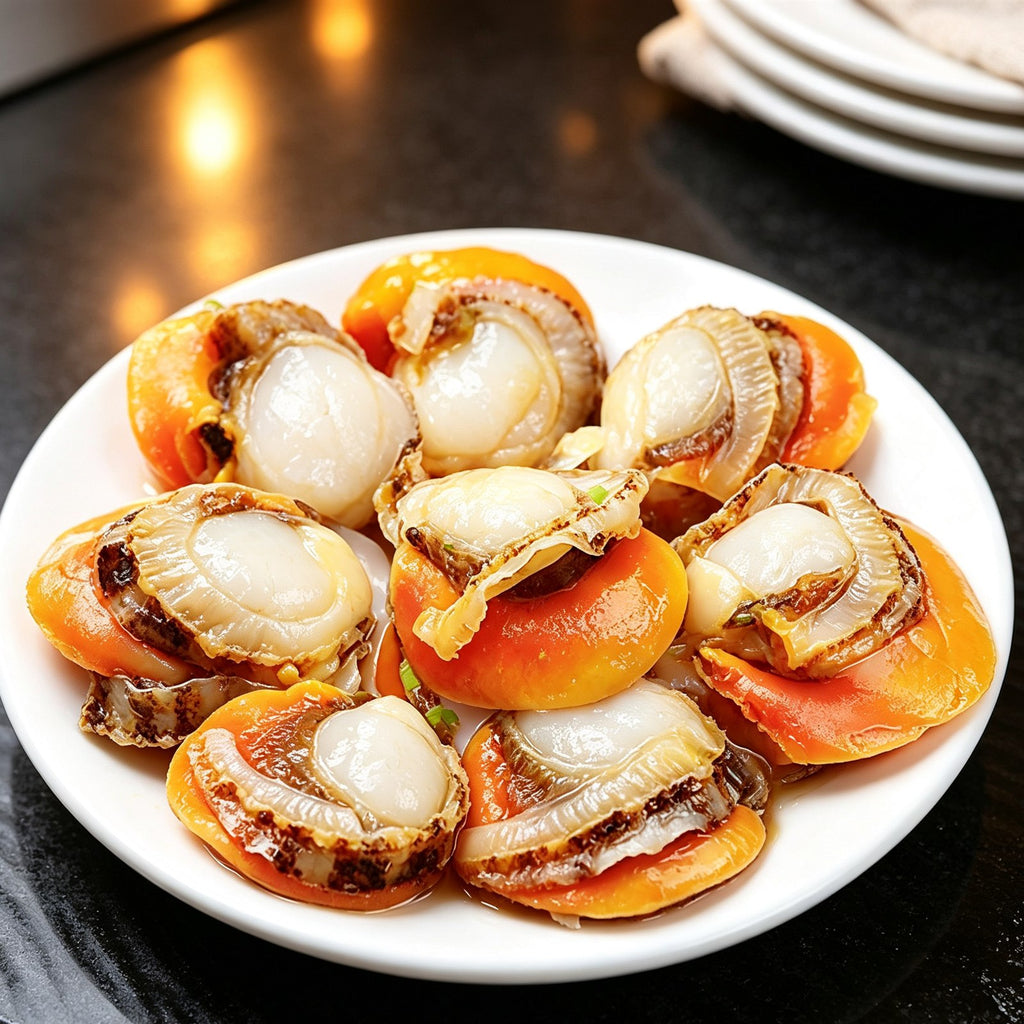 Fresh Half Shell Scallops With Roe
